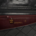 Chanel Vintage Medium Classic Single Flap Bag Black Quilted Lambskin With 24K Gold-Plated Hardware