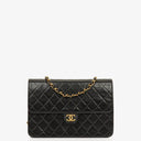 Chanel Vintage Medium Classic Single Flap Bag Black Quilted Lambskin With 24K Gold-Plated Hardware