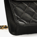 Chanel Vintage Medium Classic Single Flap Bag Black Quilted Lambskin With 24K Gold-Plated Hardware
