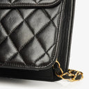 Chanel Vintage Medium Classic Single Flap Bag Black Quilted Lambskin With 24K Gold-Plated Hardware