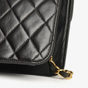 Chanel Vintage Medium Classic Single Flap Bag Black Quilted Lambskin With 24K Gold-Plated Hardware