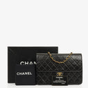 Chanel Vintage Medium Classic Single Flap Bag Black Quilted Lambskin With 24K Gold-Plated Hardware