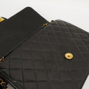Chanel Vintage Medium Classic Single Flap Bag Black Quilted Lambskin With 24K Gold-Plated Hardware