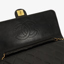 Chanel Vintage Medium Classic Single Flap Bag Black Quilted Lambskin With 24K Gold-Plated Hardware