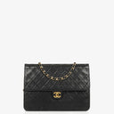 Chanel Vintage Medium Classic Single Flap Bag Black Quilted Lambskin With 24K Gold-Plated Hardware