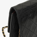 Chanel Vintage Medium Classic Single Flap Bag Black Quilted Lambskin With 24K Gold-Plated Hardware