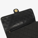 Chanel Vintage Medium Classic Single Flap Bag Black Quilted Lambskin With 24K Gold-Plated Hardware