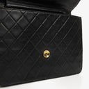 Chanel Vintage Medium Classic Single Flap Bag Black Quilted Lambskin With 24K Gold-Plated Hardware