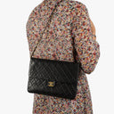 Chanel Vintage Medium Classic Single Flap Bag Black Quilted Lambskin With Gold-Tone Hardware