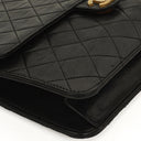Chanel Vintage Medium Classic Single Flap Bag Black Quilted Lambskin With Gold-Tone Hardware