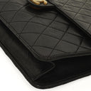 Chanel Vintage Medium Classic Single Flap Bag Black Quilted Lambskin With Gold-Tone Hardware