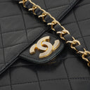Chanel Vintage Medium Classic Single Flap Bag Navy Quilted Lambskin With Gold-Tone Hardware