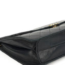 Chanel Vintage Medium Classic Single Flap Bag Navy Quilted Lambskin With Gold-Tone Hardware
