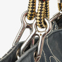 Chanel Vintage Medium Cruise Line No.5 Navy Quilted Canvas Tote Bag