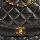 Chanel Vintage Medium Diana Black Flap Bag 24K Gold-Plated Hardware