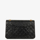 Chanel Vintage Medium Timeless Classic Double Flap Bag Black Quilted Lambskin 24K Gold-Plated Hardware And Mademoiselle Chain
