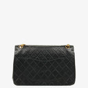 Chanel Vintage Medium Timeless Classic Double Flap Bag Black Quilted Lambskin 24K Gold-Plated Hardware And Mademoiselle Chain