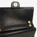 Chanel Vintage Medium Timeless Classic Double Flap Bag Black Quilted Lambskin 24K Gold-Plated Hardware And Mademoiselle Chain