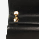 Chanel Vintage Medium Timeless Classic Double Flap Bag Black Quilted Lambskin 24K Gold-Plated Hardware And Mademoiselle Chain