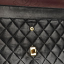 Chanel Vintage Medium Timeless Classic Double Flap Bag Black Quilted Lambskin 24K Gold-Plated Hardware And Mademoiselle Chain