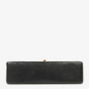 Chanel Vintage Medium Timeless Classic Double Flap Bag Black Quilted Lambskin 24K Gold-Plated Hardware And Mademoiselle Chain