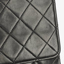 Chanel Vintage Medium Timeless Classic Double Flap Bag Black Quilted Lambskin 24K Gold-Plated Hardware And Mademoiselle Chain