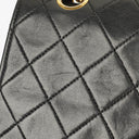 Chanel Vintage Medium Timeless Classic Double Flap Bag Black Quilted Lambskin 24K Gold-Plated Hardware And Mademoiselle Chain