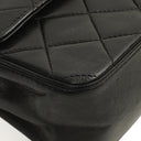 Chanel Vintage Medium Timeless Classic Double Flap Bag Black Quilted Lambskin With 24K Gold-Plated Hardware And Mademoiselle Chain
