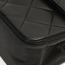 Chanel Vintage Medium Timeless Classic Double Flap Bag Black Quilted Lambskin With 24K Gold-Plated Hardware And Mademoiselle Chain