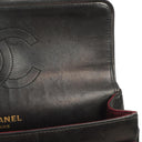 Chanel Vintage Medium Timeless Classic Double Flap Bag Black Quilted Lambskin With 24K Gold-Plated Hardware And Mademoiselle Chain