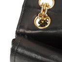 Chanel Vintage Medium Timeless Classic Double Flap Bag Black Quilted Lambskin With 24K Gold-Plated Hardware And Mademoiselle Chain