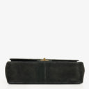 Chanel Vintage Medium Timeless Classic Double Flap Bag Black Quilted Suede With Gold-Tone Hardware And Mademoiselle Chain