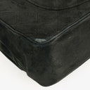 Chanel Vintage Medium Timeless Classic Double Flap Bag Black Quilted Suede With Gold-Tone Hardware And Mademoiselle Chain