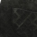 Chanel Vintage Medium Timeless Classic Double Flap Bag Black Quilted Suede With Gold-Tone Hardware And Mademoiselle Chain