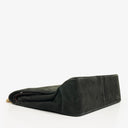 Chanel Vintage Medium Timeless Classic Double Flap Bag Black Quilted Suede With Gold-Tone Hardware And Mademoiselle Chain