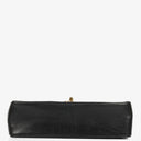 Chanel Vintage Medium Timeless Classic Double Flap Bag In Black Quilted Lambskin With 24K Gold-Plated Hardware And Mademoiselle Chain