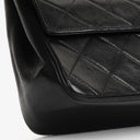 Chanel Vintage Medium Timeless Classic Double Flap Bag In Black Quilted Lambskin With 24K Gold-Plated Hardware And Mademoiselle Chain