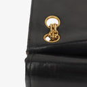 Chanel Vintage Medium Timeless Classic Double Flap Bag In Black Quilted Lambskin With 24K Gold-Plated Hardware And Mademoiselle Chain