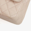 Chanel   Medium Timeless Classic Double Flap Bag Ivory Caviar Quilted Lambskin Silver Plated Hardware