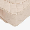 Chanel   Medium Timeless Classic Double Flap Bag Ivory Caviar Quilted Lambskin Silver Plated Hardware