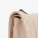 Chanel   Medium Timeless Classic Double Flap Bag Ivory Caviar Quilted Lambskin Silver Plated Hardware