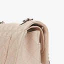 Chanel   Medium Timeless Classic Double Flap Bag Ivory Caviar Quilted Lambskin Silver Plated Hardware