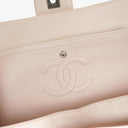 Chanel   Medium Timeless Classic Double Flap Bag Ivory Caviar Quilted Lambskin Silver Plated Hardware