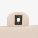 Chanel   Medium Timeless Classic Double Flap Bag Ivory Caviar Quilted Lambskin Silver Plated Hardware