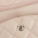 Chanel   Medium Timeless Classic Double Flap Bag Ivory Caviar Quilted Lambskin Silver Plated Hardware