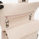 Chanel   Medium Timeless Classic Double Flap Bag Ivory Caviar Quilted Lambskin Silver Plated Hardware