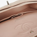 Chanel   Medium Timeless Classic Double Flap Bag Ivory Caviar Quilted Lambskin Silver Plated Hardware