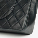 Chanel Vintage Medium Timeless Classic Double Flap Bag Navy Quilted Lambskin 24K Gold-Plated Hardware And Mademoiselle Chain