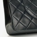 Chanel Vintage Medium Timeless Classic Double Flap Bag Navy Quilted Lambskin 24K Gold-Plated Hardware And Mademoiselle Chain