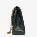 Chanel Vintage Medium Timeless Classic Double Flap Bag Navy Quilted Lambskin 24K Gold-Plated Hardware And Mademoiselle Chain